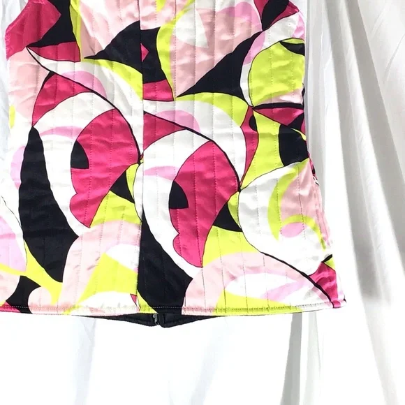 Etcetera Puffy 100% Silk Multi Colored Vest Size 8 - Picture 4 of 13